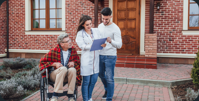Family enjoying accessible home